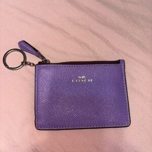 Coach Lavender Leather Card Holder